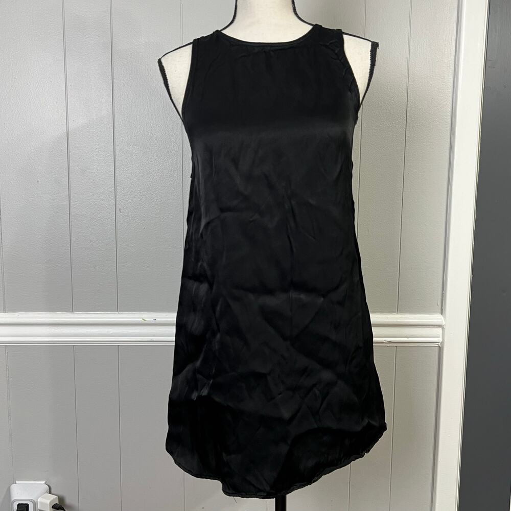 Black Swan XS Black Sleeveless Slip Dress Viscose